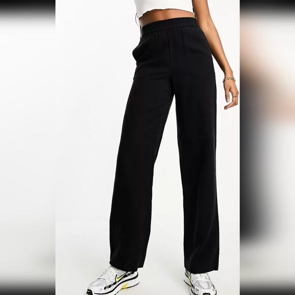 Vero Moda tall wide leg pants black XL Tall 35" inseam - Picture 1 of 5